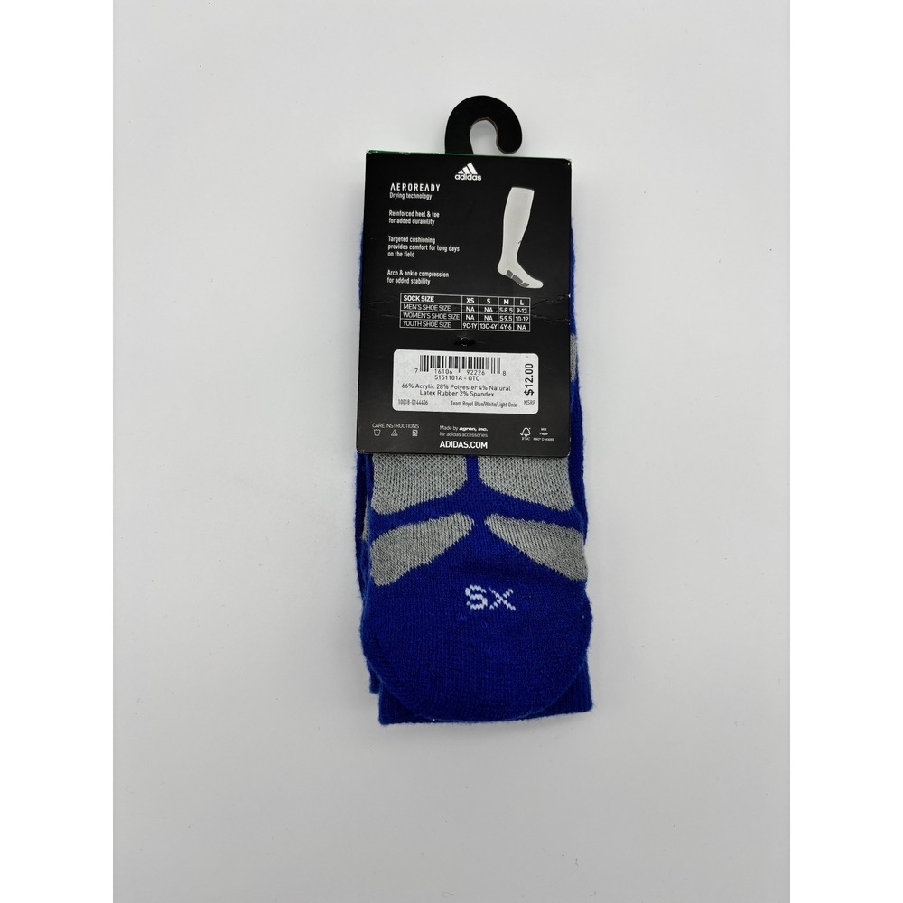 Adidas Baseball Over The Calf Socks Royal Blue White XS 5151101A AEROREADY